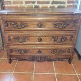 Louis XV style chest of drawers in solid oak