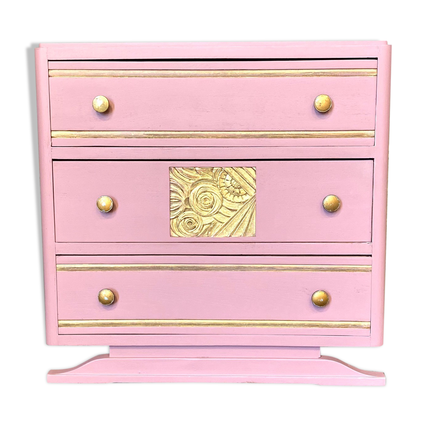 30s Old Rose and Gold chest of drawers