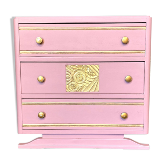 30s Old Rose and Gold chest of drawers