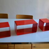 Modular bookcase made up of 3 boxes