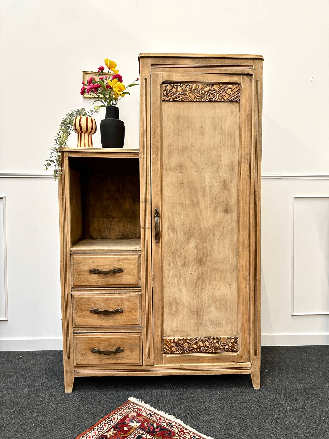 Asymmetrical art deco wardrobe