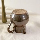 Handmade ceramic pitcher - brown and marbled colours