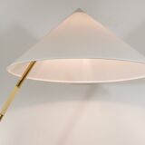 Brass floor lamp Sumatra Mid-Century Rupert Nikoll, Vienna, Austria, 1950s