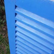Petit volet  L75xH101cm bleu à persiennes
