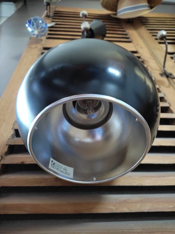 Suspension réglable globe métal industriel ancien  dp 0522028