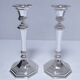 Pair of BMF candlesticks in silver-plated metal, vintage stamped