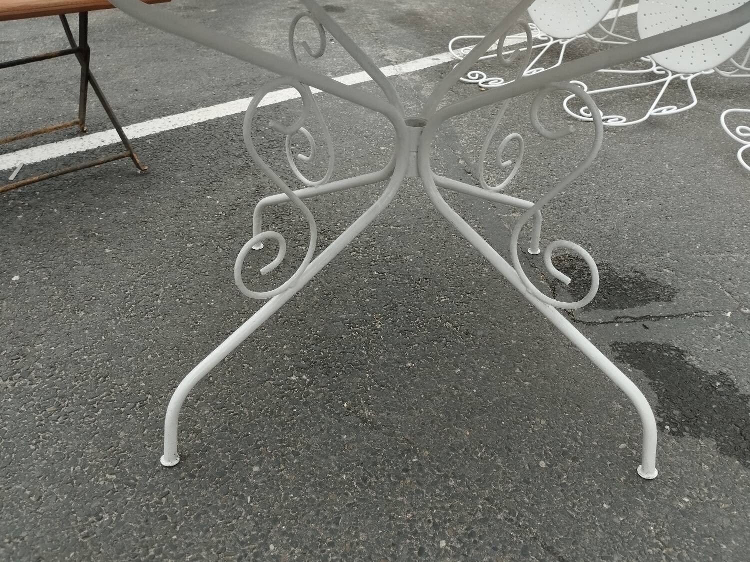 Antique garden furniture in vintage iron