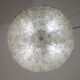 Wonderful Large Gold and Transparent Murano Glass Ceiling Light Flower by S
