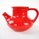 Red ceramic jug, Danish design, 1960s, made in Denmark