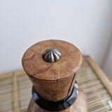 Carafe à whisky verre et cuir vintage