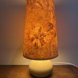 stone lamp with its lampshade in dried flowers 1970