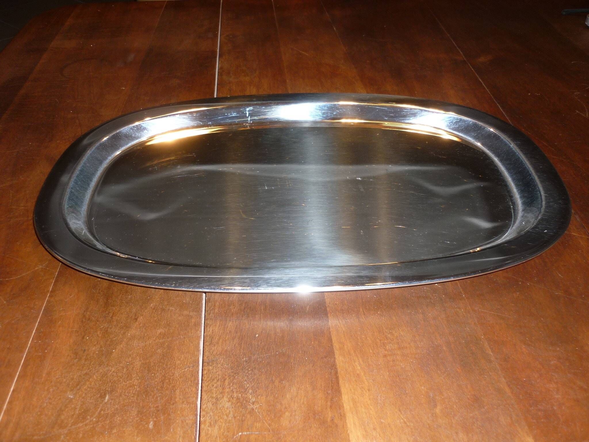 Plateau de service en acier inox WMF Cromargan 49X33