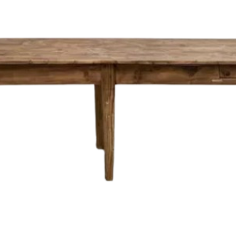 XXL farmhouse table 4 metres in solid pine - 6 legs - 1950s