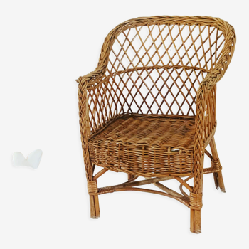 Vintage wicker armchair