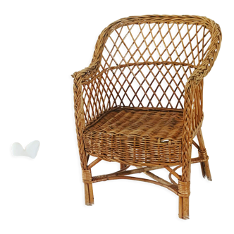 Vintage wicker armchair