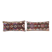 Set of 2 vintage kilim cushion covers 61x30 cm