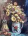 Tableau HST "Nature morte aux fleurs et poupée" Guy VAN ISEGHEM (1905-?)