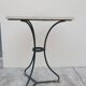 Parisian bistro pedestal table in antique marble
