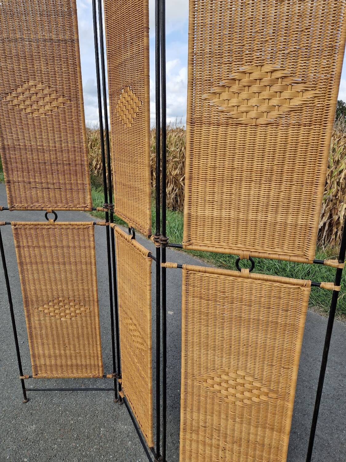 Vintage wrought iron screen