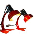 Set of 2 vintage orange table lamps / bedside lamps 'Maxam'