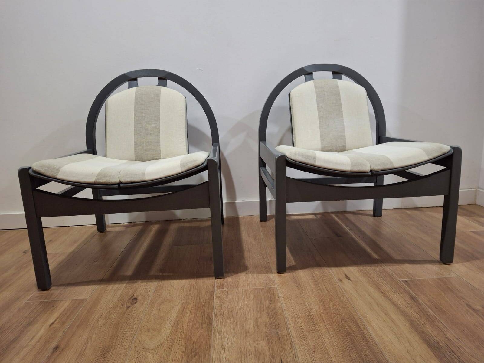 Pair of Baumann French Armchairs from the 1980s