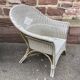 2 vintage grey rattan armchairs from the 60s