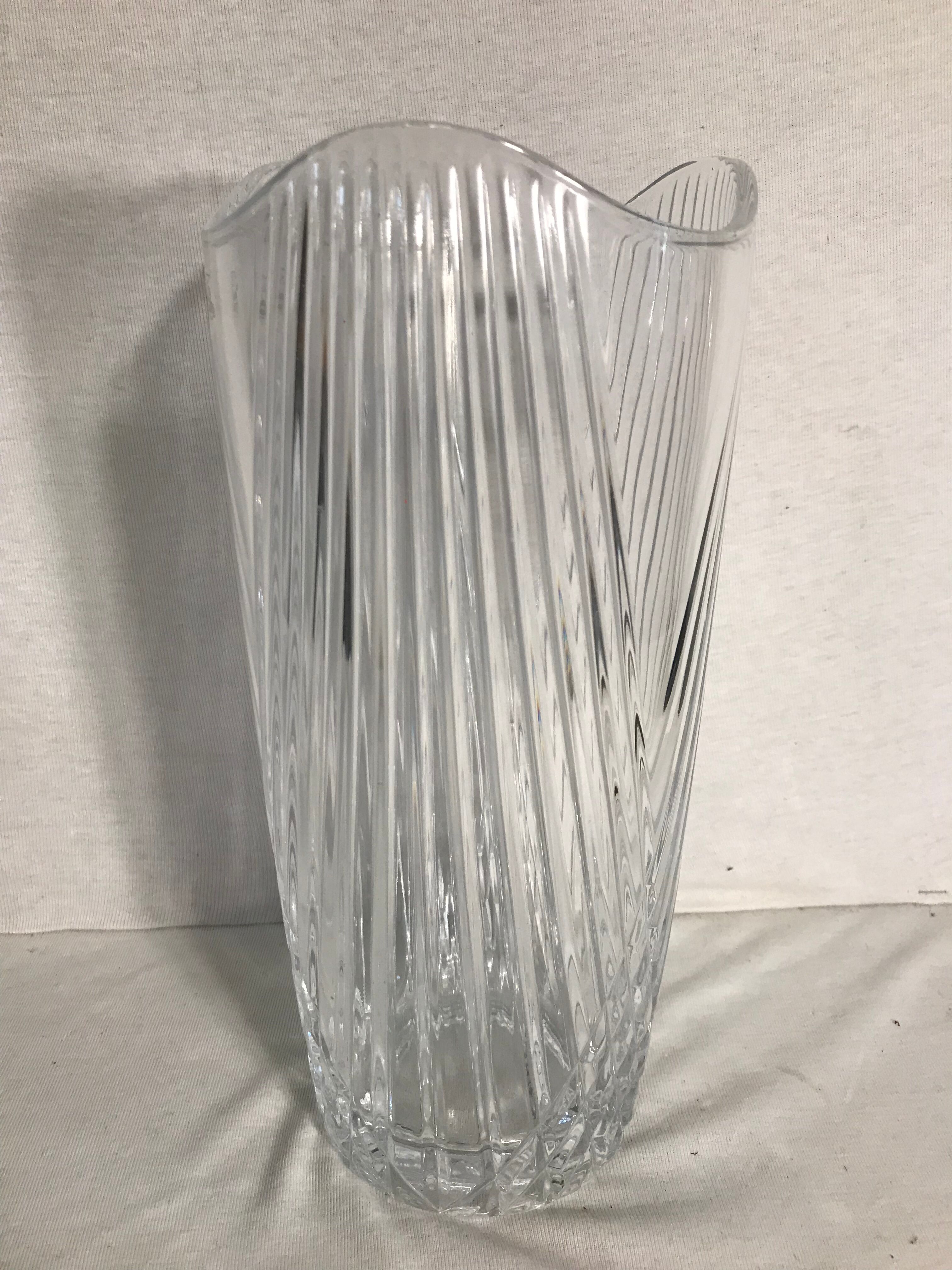 Vase verre cristal d'Arques made in France décoration vintage Selency