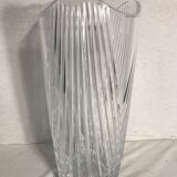 Old vase glass of cristal d'arques made in France decoration vintage