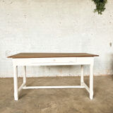 Old white farmhouse table