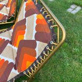 Pair of vintage Lafuma sun loungers in perfect condition