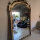 Large Louis XVI gilded wood mirror with mercury glass – 19th century