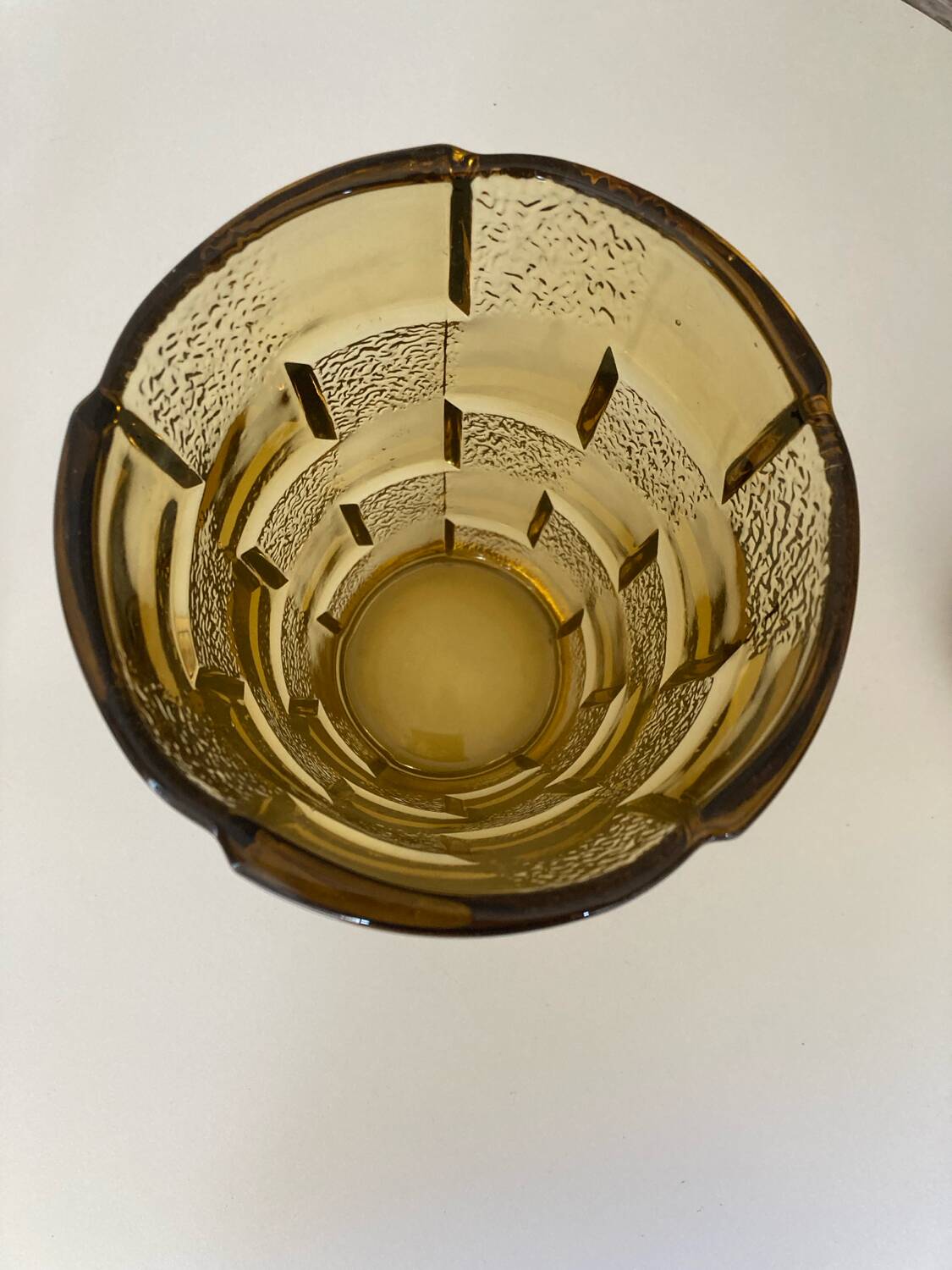 Vintage yellow checkered vase