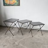 Adnet 1950s nesting tables trio
