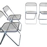 4 folding chairs "PLIA" by Giancarlo Piretti for Castelli 1967