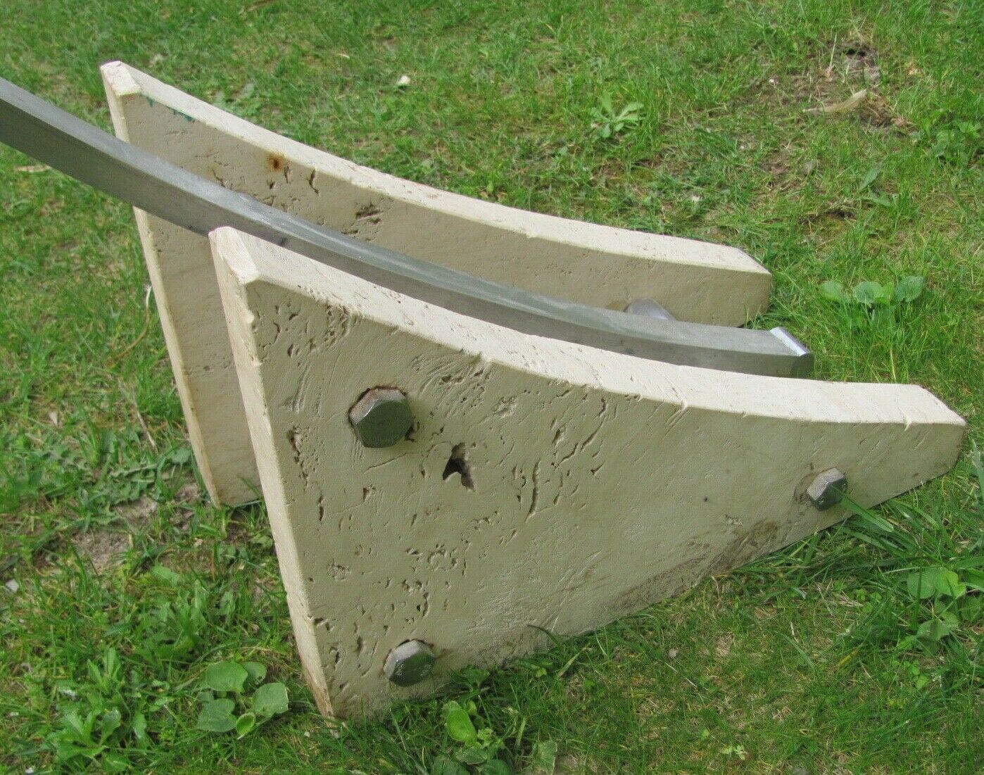 Arc lamppost - telescopic - travertine base -