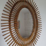 Rattan mirror 62 X 50cm