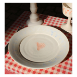 Blue artisanal shellfish plate