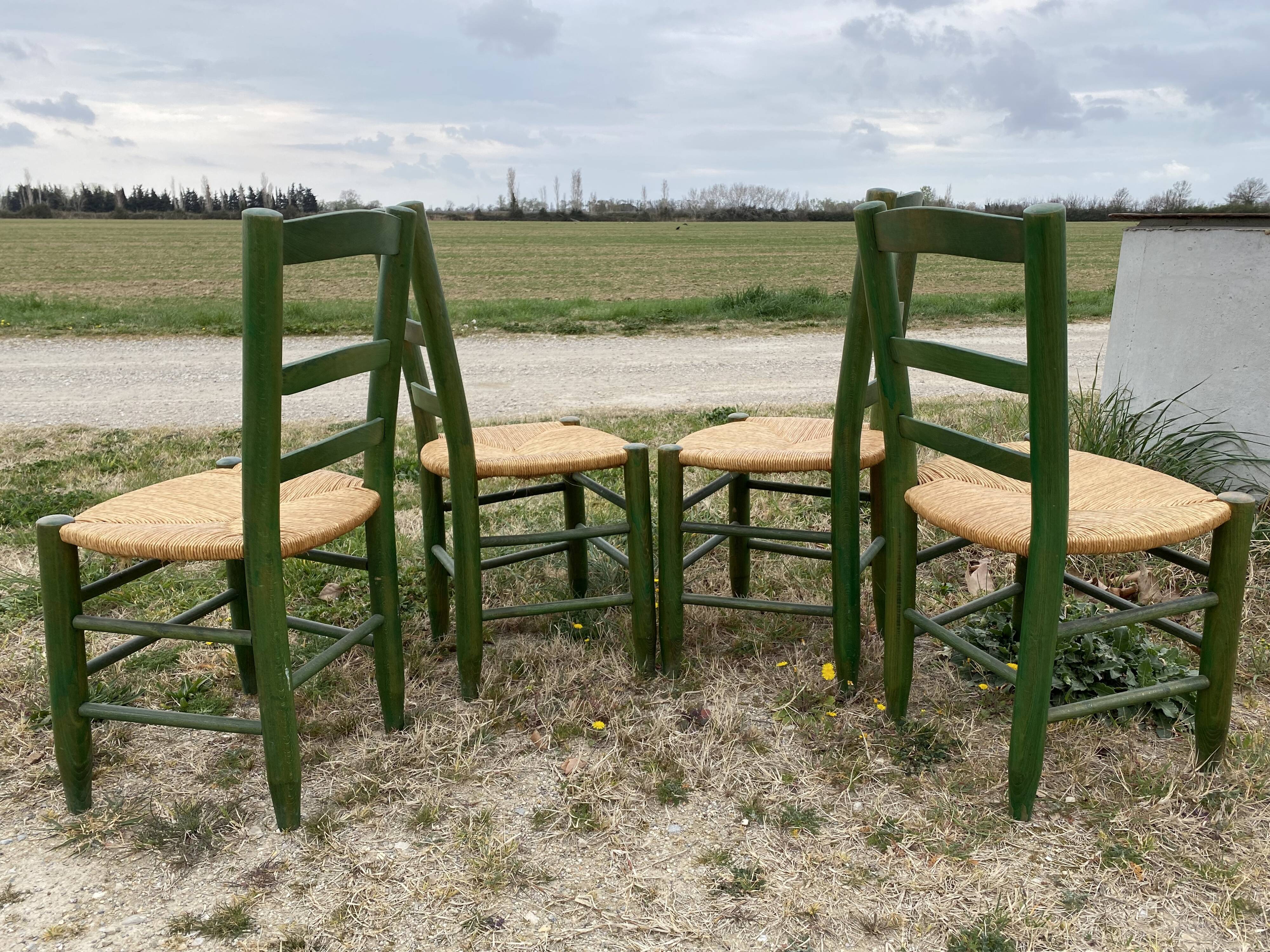 Set of 4 mulched chairs design campaign 1960