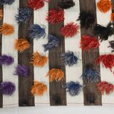 Polka dot wool vintage rug