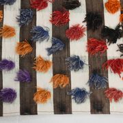 Polka dot wool vintage rug