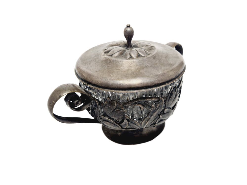 Art Deco sugar bowl from Hefra, Poland, 1970s