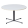 Round model 3696 coffee table by Gispen, 1970s – white melamine top and chrome base