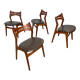 Teak dining chairs by Erik Buch Denmark 1960s