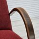 1950s, Danish art deco armchair, original red furniture wool, beech wood.