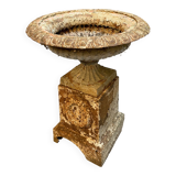 Victorian cast iron garden urn