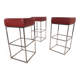 De Sede set of 3 DS 218/55 leather bar stools by Paolo Piva, 2000