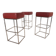 De Sede set of 3 DS 218/55 leather bar stools by Paolo Piva, 2000
