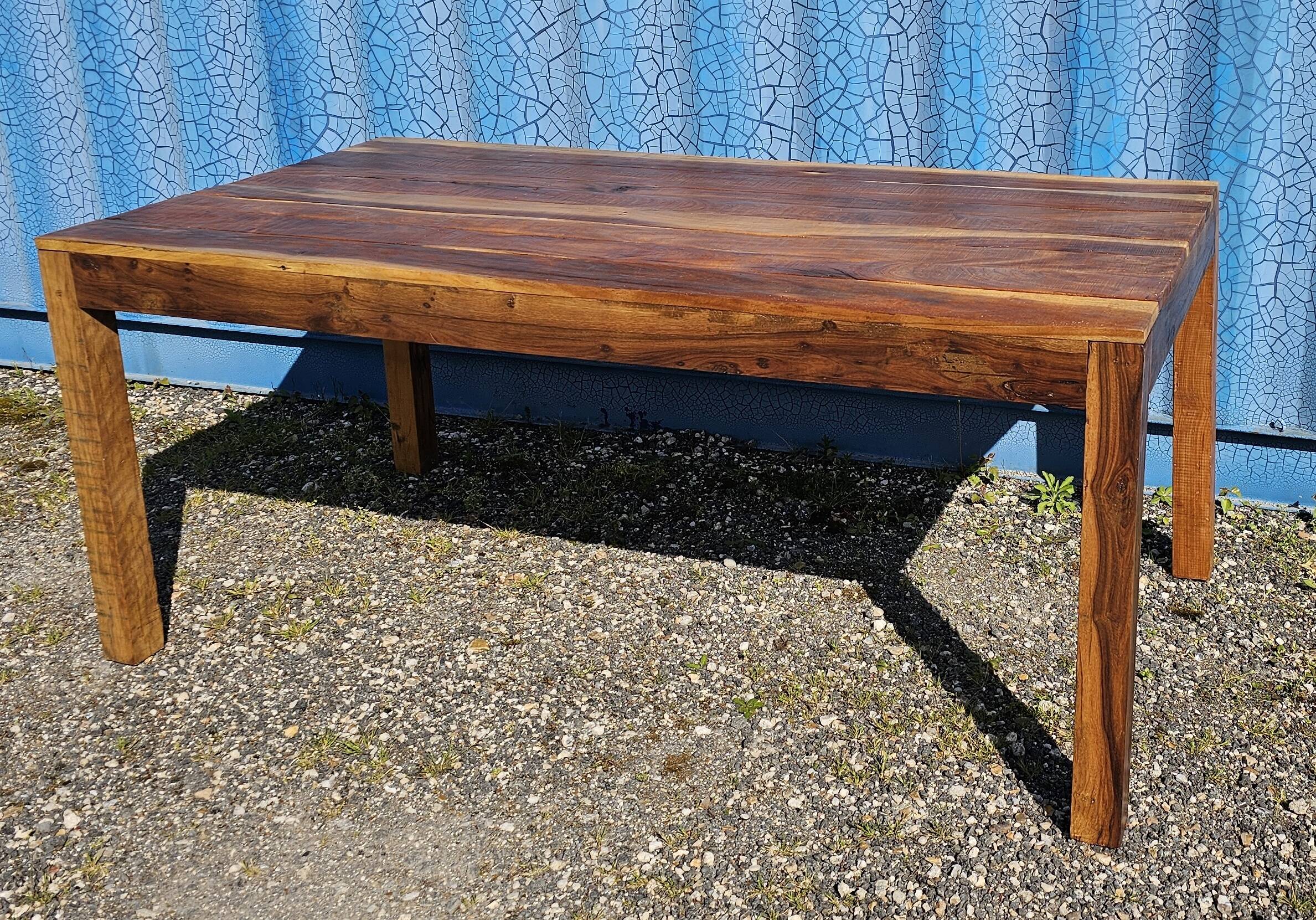 Rectangular teak dining table