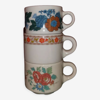 Lot 3 tasses café 1980