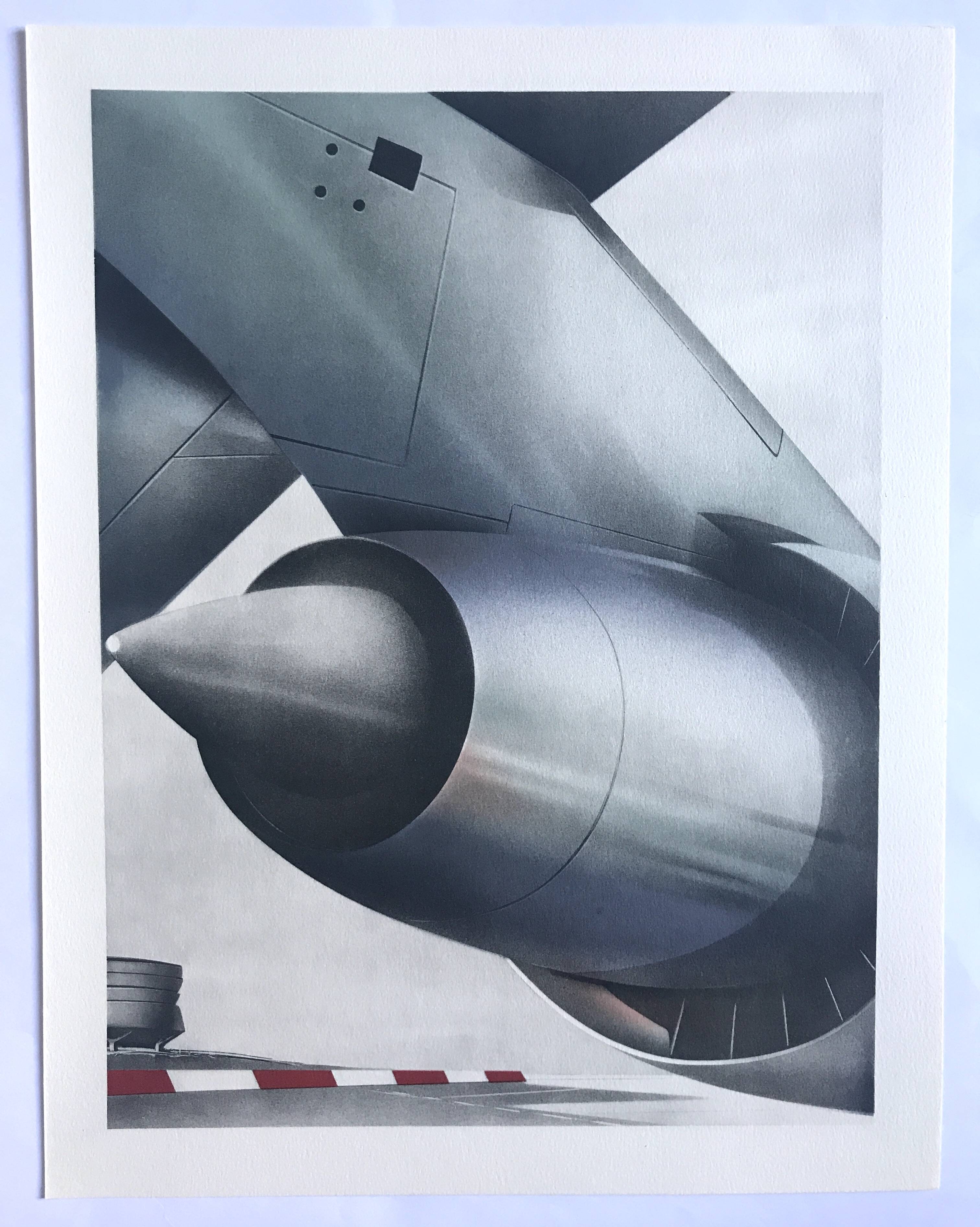 Peter klasen, aérodrome, 1978. lithographie originale